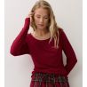 Pyjama de Noël femme rouge bordeaux