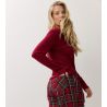 Pyjama de Noël femme rouge bordeaux
