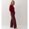Pyjama de Noël femme rouge bordeaux