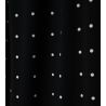 Pyjama chemise short noir à pois blancs