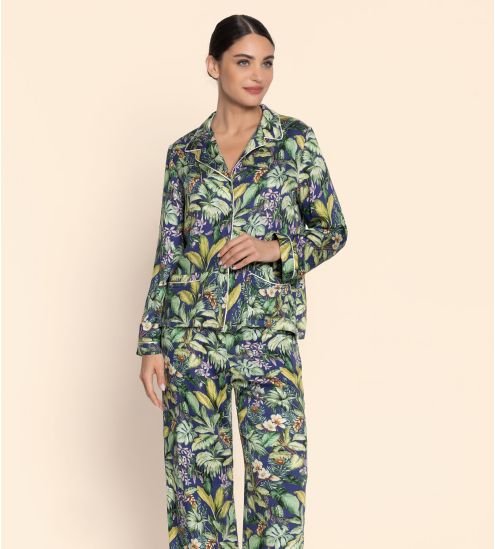 Chemise courte Bain de Nature Vert Parme