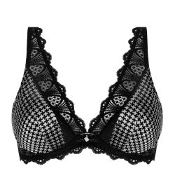 Soutien gorge Plunge Icone Business Pied de Poule