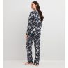 Pyjama femme imprimé étoiles Winter Dreams Blue Night