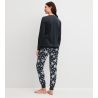 Pyjama femme bords élastiques Winter Dreams Blue Night