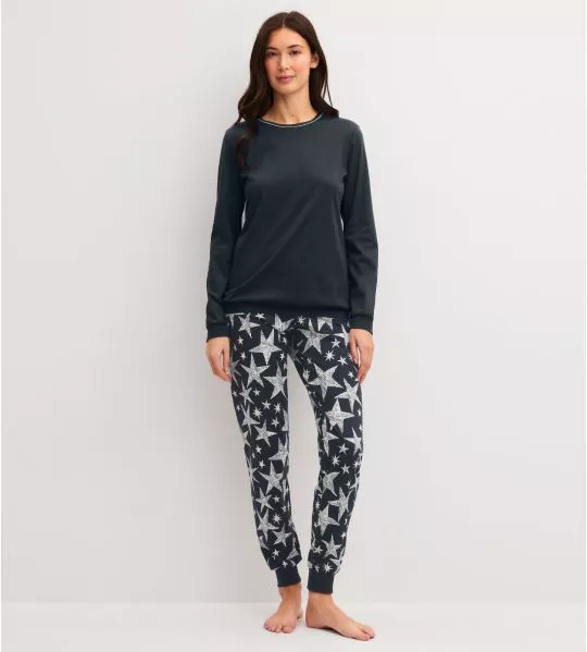 Pyjama femme bords élastiques Winter Dreams Blue Night
