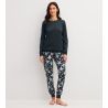 Pyjama femme bords élastiques Winter Dreams Blue Night
