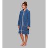 Robe de chambre à bouclette avec fermeture éclair Bleu