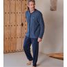 Pyjama chaud homme Bleu Chiné