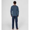 Pyjama chaud homme Bleu Chiné