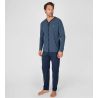 Pyjama chaud homme Bleu Chiné
