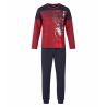 Pyjama long homme imprimé basketball Rouge
