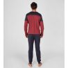 Pyjama long homme imprimé basketball Rouge