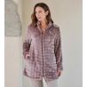 Veste d'intérieur brune en pilou uni Vison