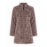 Veste d'intérieur brune en pilou uni Vison