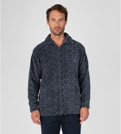Veste zippée chaude homme Bleu