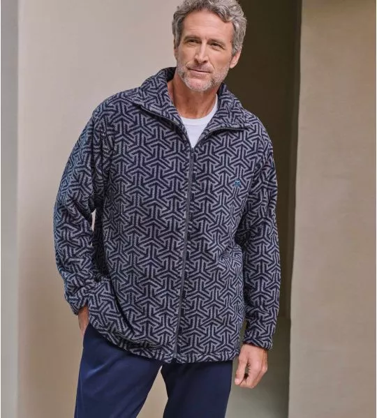 Veste zippée chaude homme Bleu