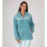 Veste chaude zippée femme Bleu Turquoise