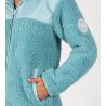 Veste chaude zippée femme Bleu Turquoise