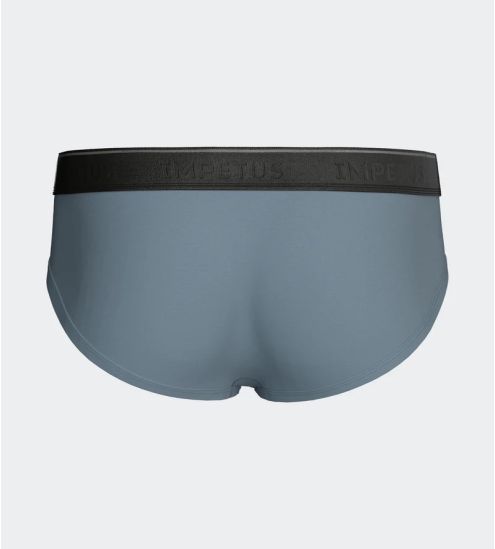 Slip homme en Lyocell Bleu Gris