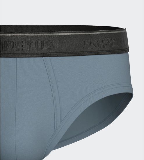 Slip homme en Lyocell Bleu Gris
