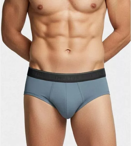Slip homme en Lyocell Bleu Gris