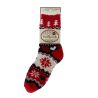 Chaussettes pilou anti gliss Lovely Winter Red/Navy/Off White