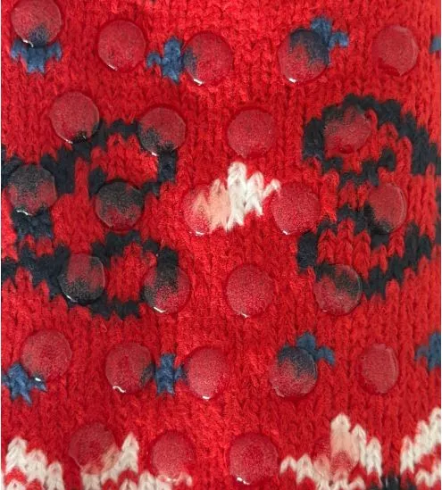 Chaussettes pilou anti gliss Lovely Winter Red/Navy