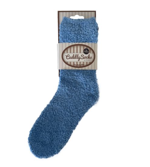 Chaussettes pilou bleues Smooth Cuddly Medium Blue