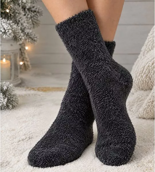 Chaussettes pilou grises Smooth Cuddly