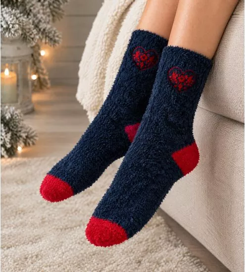 Chaussettes pilou pilou Anneli Cuddly Navy Blue