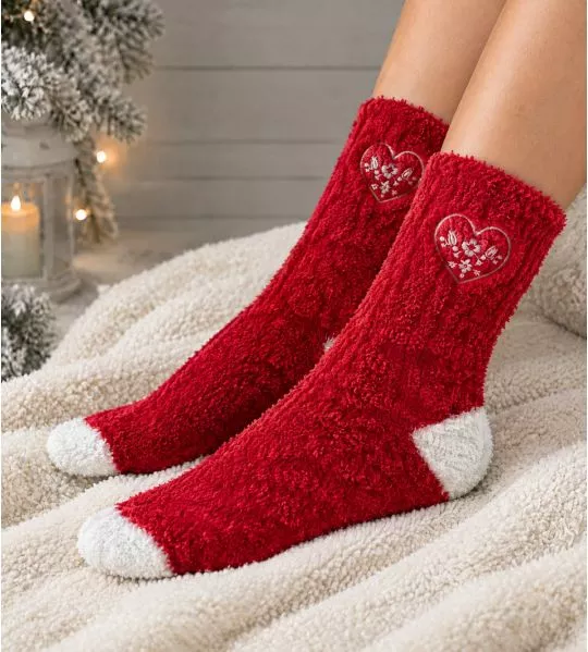 Chaussettes pilou pilou Anneli Cuddly Red