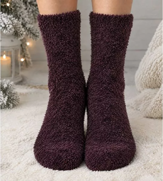 Chaussettes pilou bleues Smooth Cuddly Figue