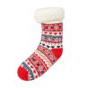 Chaussettes d'intérieur chaudes anti gliss Smilla Lamb Lined Red/Navy/Off White
