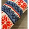 Chaussettes d'intérieur chaudes anti gliss Smilla Lamb Lined Navy/Jeans/Off White