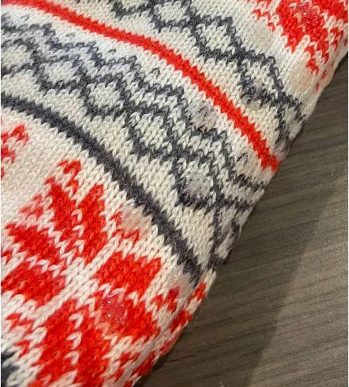 Chaussettes d'intérieur chaudes anti gliss Smilla Lamb Lined Anthra/Red/Off White