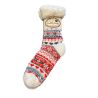 Chaussettes d'intérieur chaudes anti gliss Smilla Lamb Lined Off White/Anthra/Red