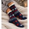 Chaussettes pilou anti gliss Lovely Winter Navy/Red