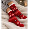 Chaussettes pilou anti gliss Lovely Winter Red/Navy