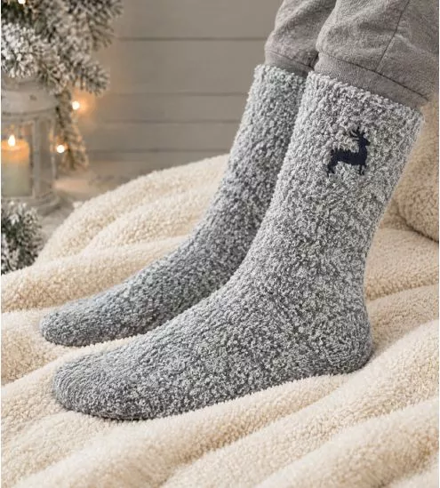 Weiche Socken hellgrau Alpina Cuddly Hirsch