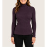 Pull fin col roulé en laine et soie Barolo