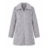 Robe de chambre femme en pilou gris