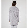 Robe de chambre femme en pilou gris