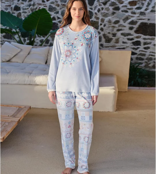 Pyjama envelours femme Bleu Ciel