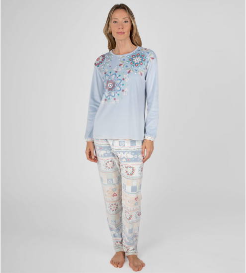 Pyjama envelours femme Bleu Ciel