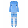 Pyjama en velours très doux bleu