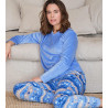 Pyjama en velours très doux bleu