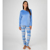 Pyjama en velours très doux bleu