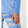 Pyjama en velours très doux bleu
