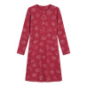 Liquette femme en coton imprimé automnal Grenat Rouge