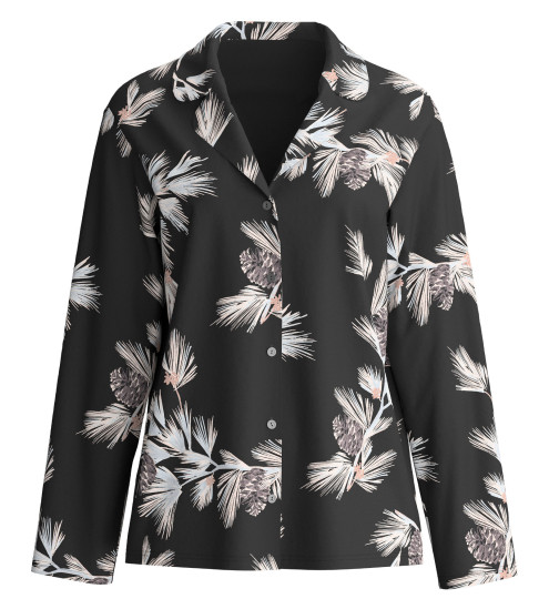 Haut de pyjama chemise femme Glimmer M et M Classic Black